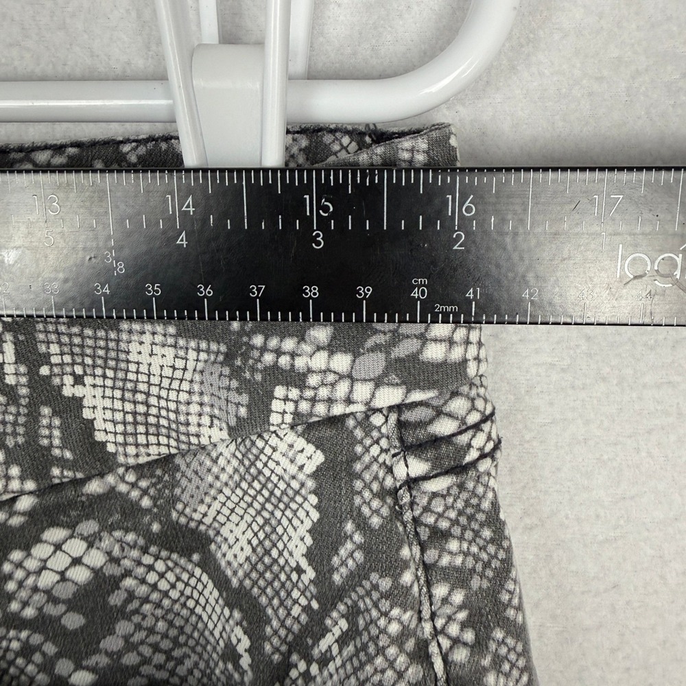 Seven7 Tummyless High Rise Skinny Jeans Womens 14 Grey Snake‎ Print Stretch - Picture 7 of 9